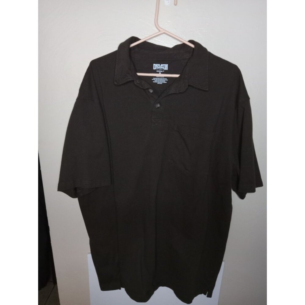 Duluth Trading Company Long Tail Jersey Polo Top Size XL No Crack